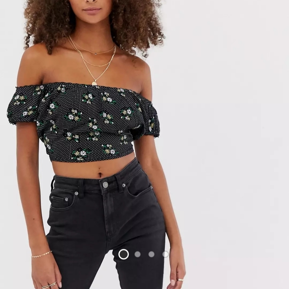 Cropped Bardot Blouse